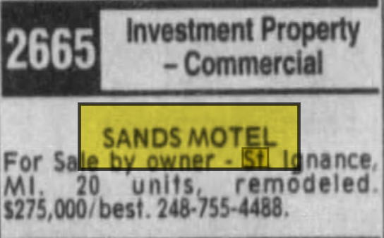 Sands Motel - 2000 Was For Sale (newer photo)